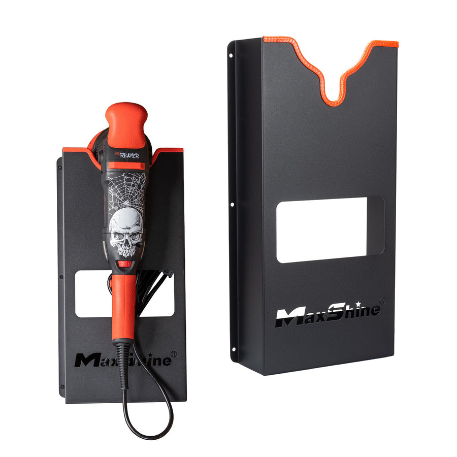 Maxshine Wall Holder Universal Machine Polisher – Mounted Rack Organizer for Dual Action & Rotary Polishers – Space-Saving Storage for Garage & Mobile Detailing Setup