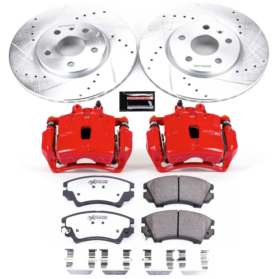 Power Stop Front KC3031-26 Z26 Street Warrior Brake Kit Chevrolet Saab For Chevrolet Camaro 2010-2015, Saab 9-5 2010-2011 [Model Specific]