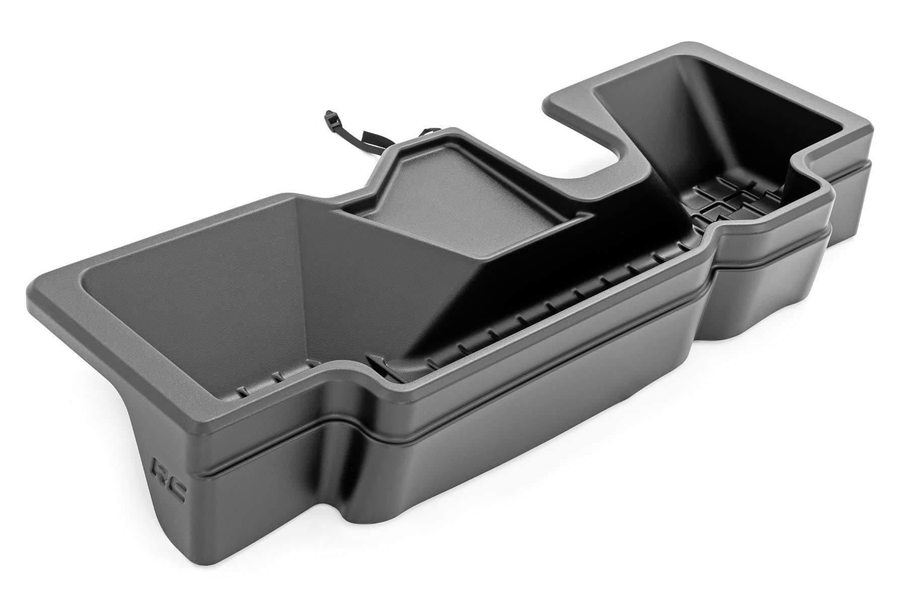Rough Country Under Seat Storage for Crew Cab Ram 1500 (2019-2026) - Heavy-Duty Thermoplastic, Anti-Skid, Custom-Fit Rear Seat Organizer Tray