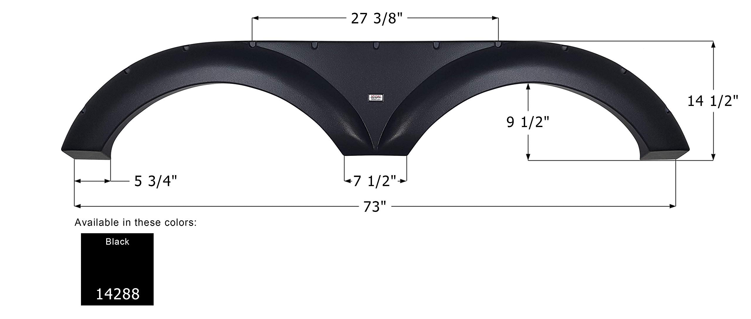 Fender Skirt ICON, Tandem, Winnebago, FS4288, Black