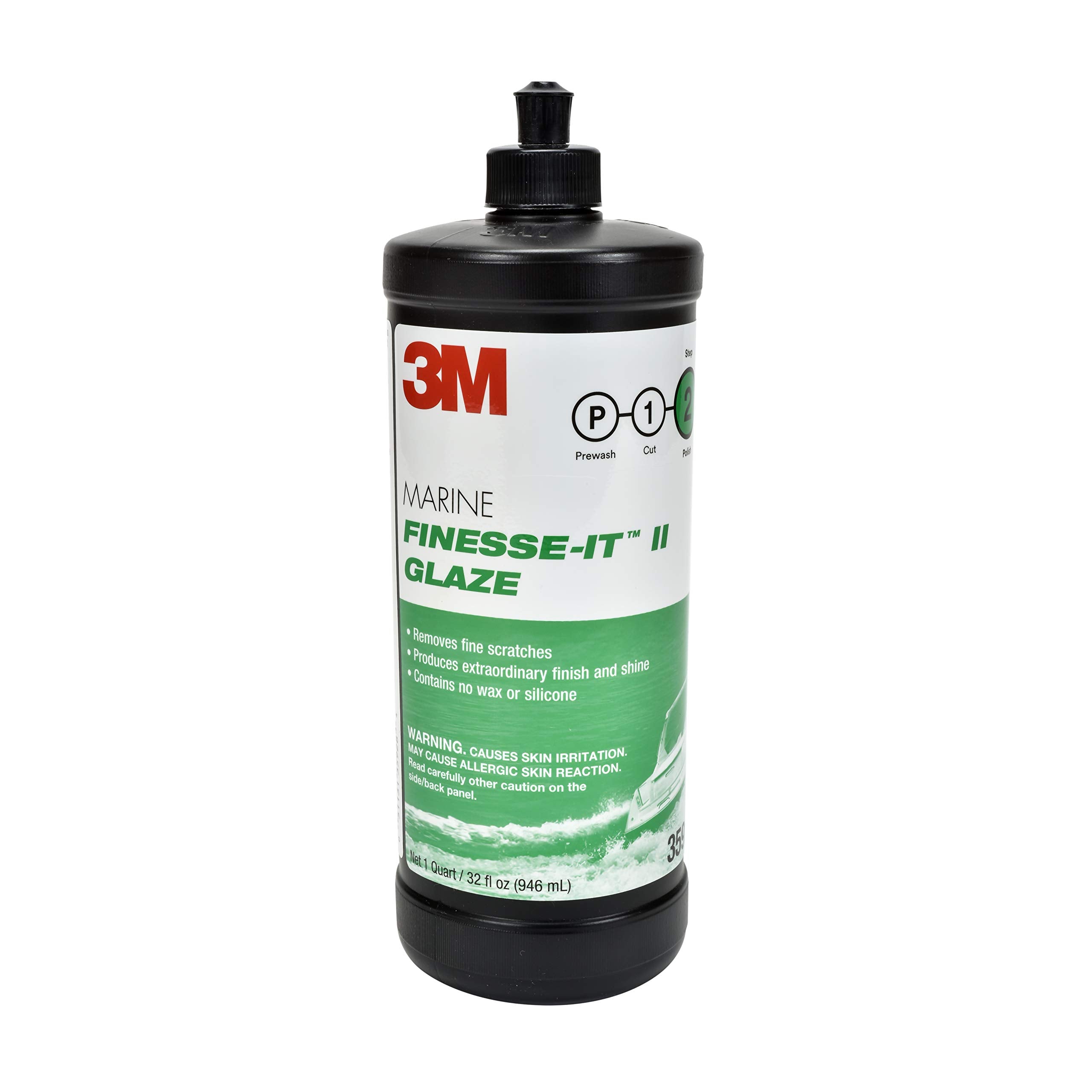 3M Finesse-it II Marine Glaze (35928) – For Polishing RVs and Boats – 1 Quart
