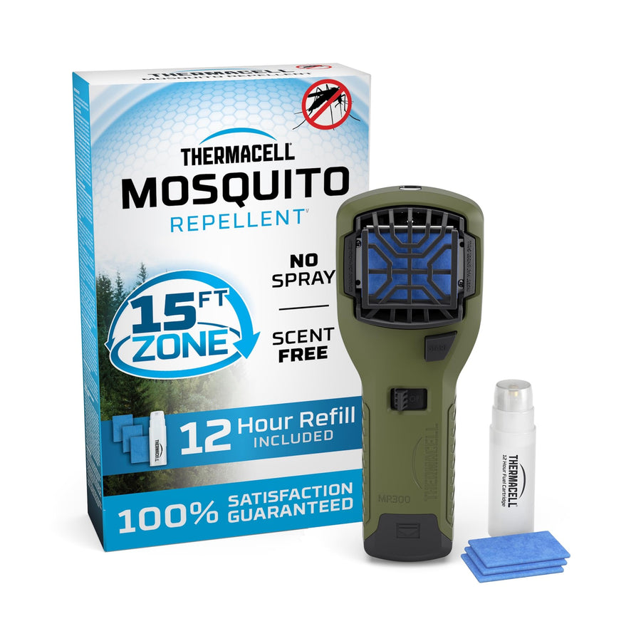 Mosquito Thermacell Portable Repeller; Includes 12-Hour Refill; 15 Foot Zone of Protection; Highly Effective Mosquito Repellent; Bug Spray Alternative; Scent Free