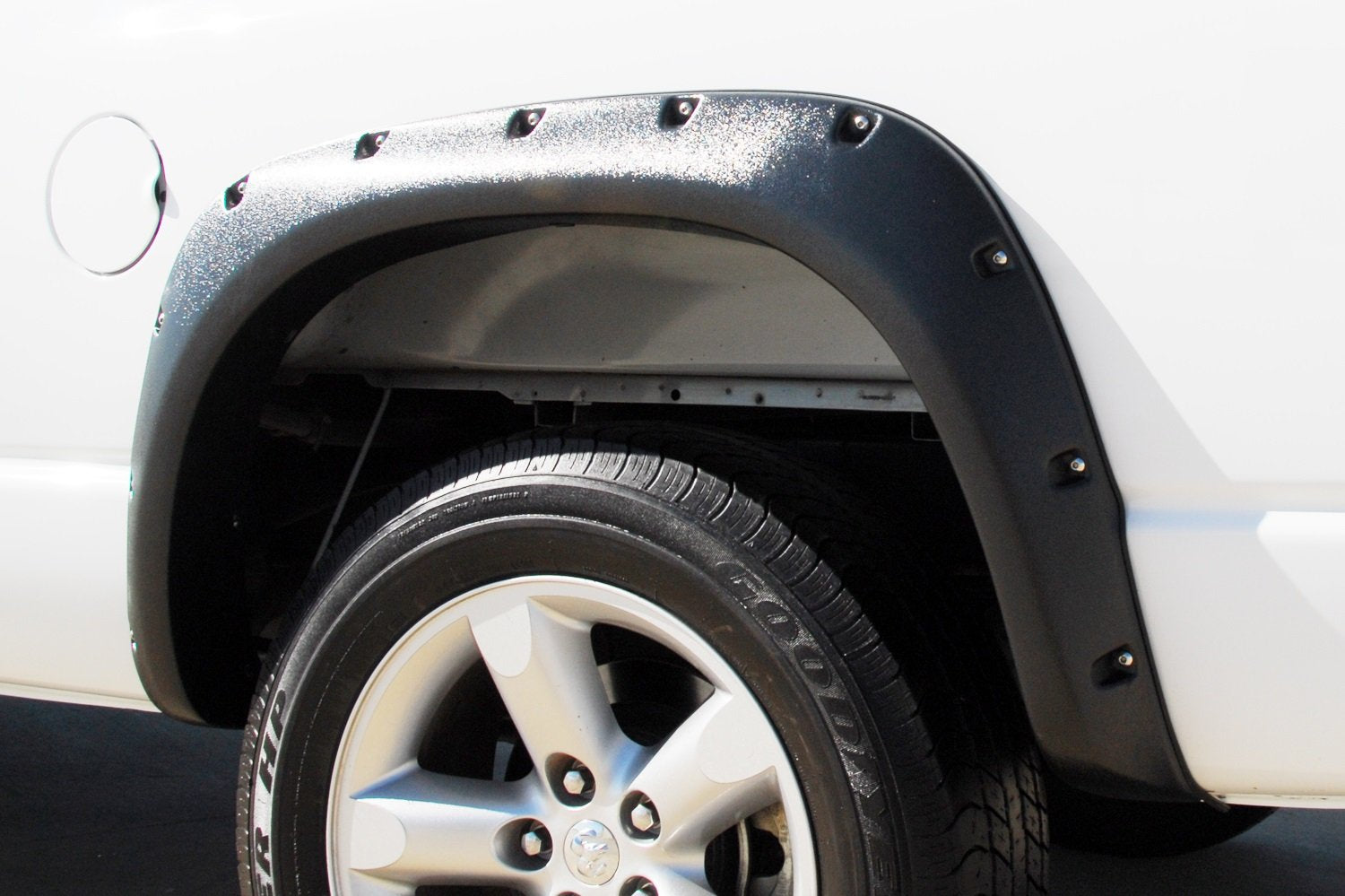 Lund Elite Series RX203TB Black Rivet Style Textured Rear Fender Flare - 2 Piece