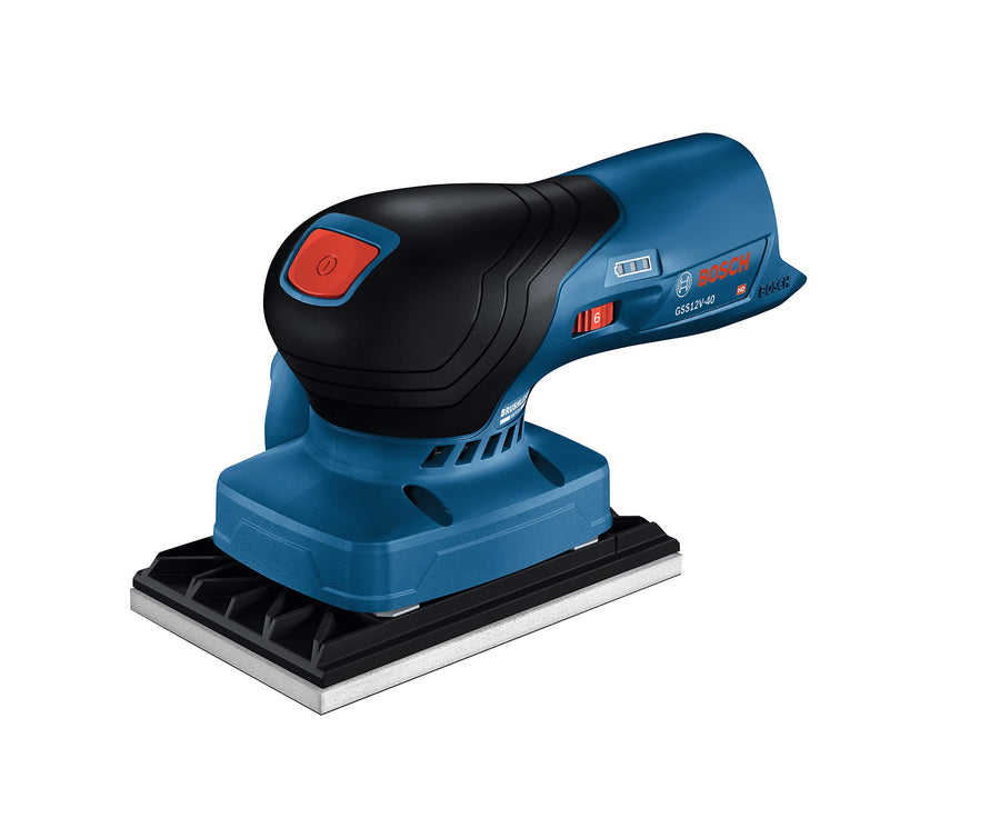 12V Max BOSCH GSS12V-40N Brushless Orbital Finishing Sander With Dust Bag, 1/4 and 1/3 Sheet (Bare Tool)
