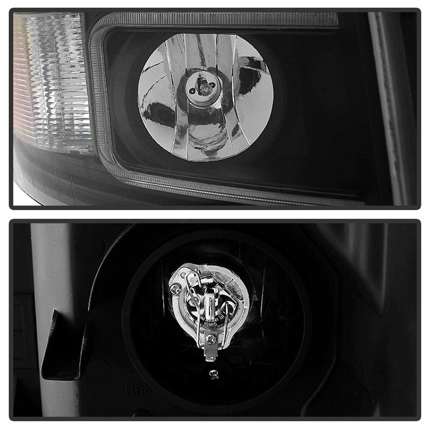 Chevy Silverado Xtune PRO-JH-CS07-LED-BK Halo Projector Headlight