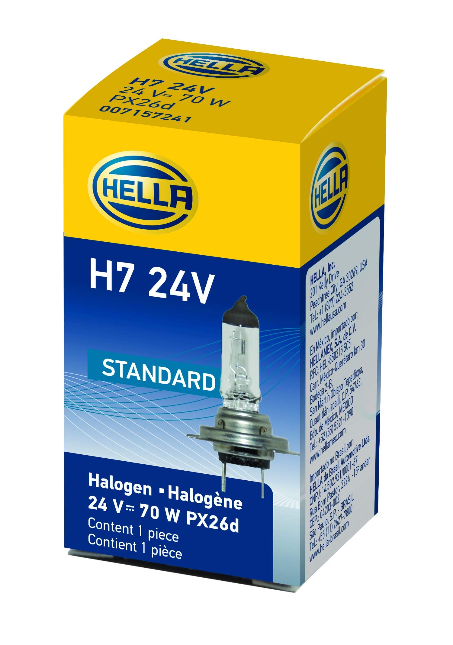 HELLA Standard H7 24V Halogen Bulb, 70W, Standard - 70W