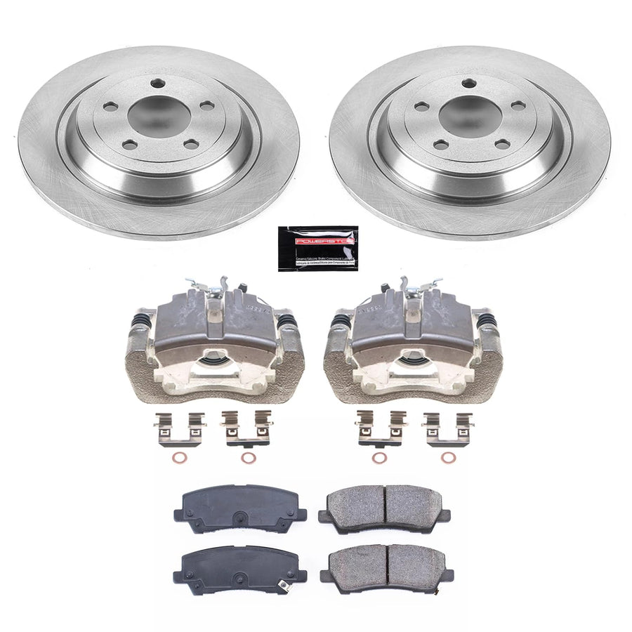 Power Stop KCOE6813 Replacement Autospecialty Rear Brake Caliper Kit- OE Brake Rotor, Brake Pads & Calipers For Ford Mustang 2015-2019 [Model Specific]