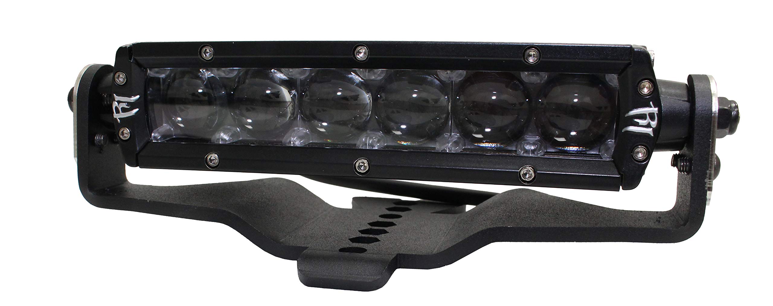 Go Rhino Hard Top XE LED Light Mounts for 6" Single Row LED Bar | Mild Steel, Textured Black | 731060T