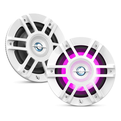 Kappa Marine Infinity KAPPA6120M White 6.5" Premium 2-Way RGB LED Coaxial Speakers