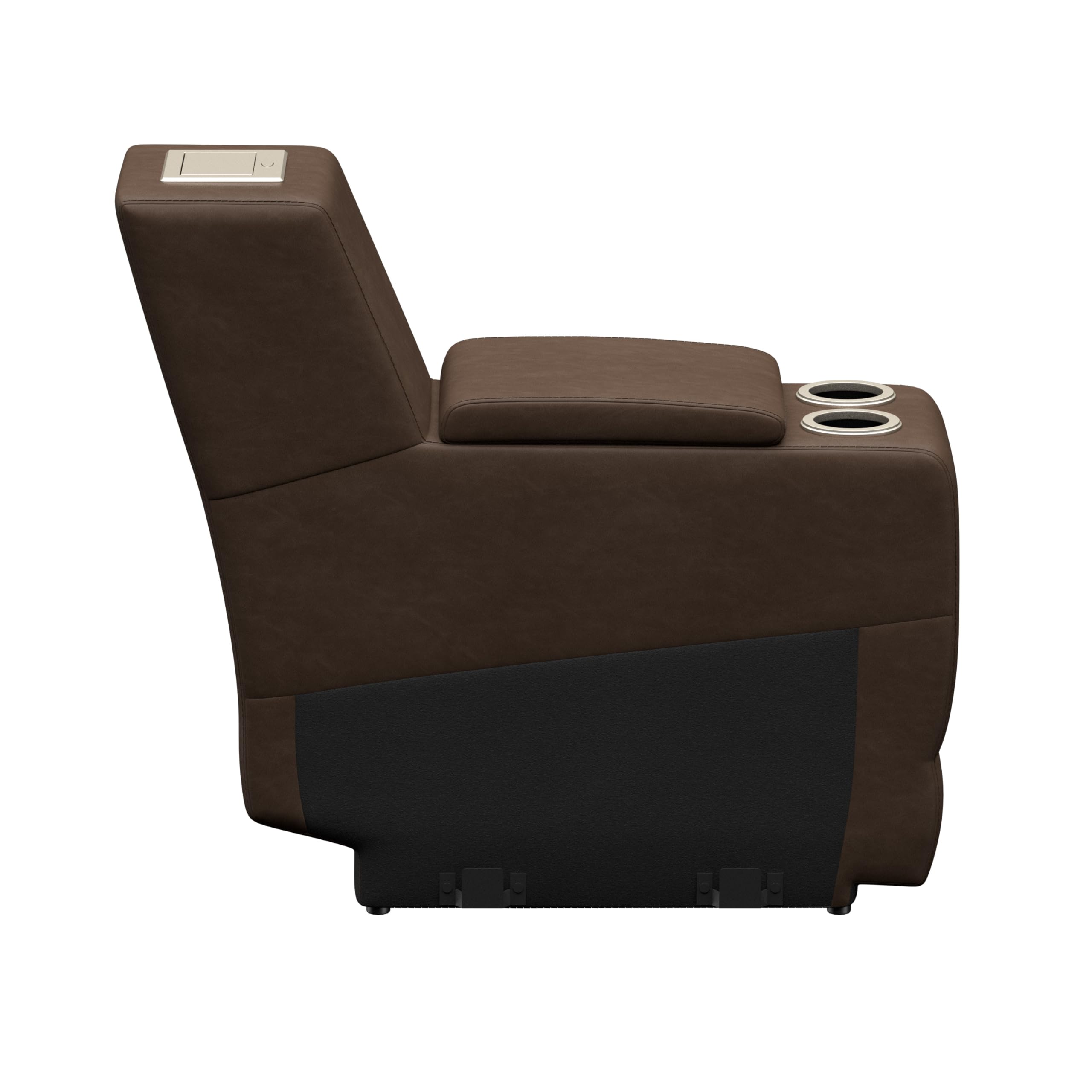 THOMAS PAYNE Seismic Series Signature Satula RV Theater Seating 12" Center Console with Storage Compartment, Dual Cupholders, 110V Power Pop-Up Outlet with Two USB Ports - 2024044195