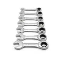 12 Pt. GEARWRENCH Stubby Ratcheting Combination Wrench Set, SAE - 9507D 7 Pc.
