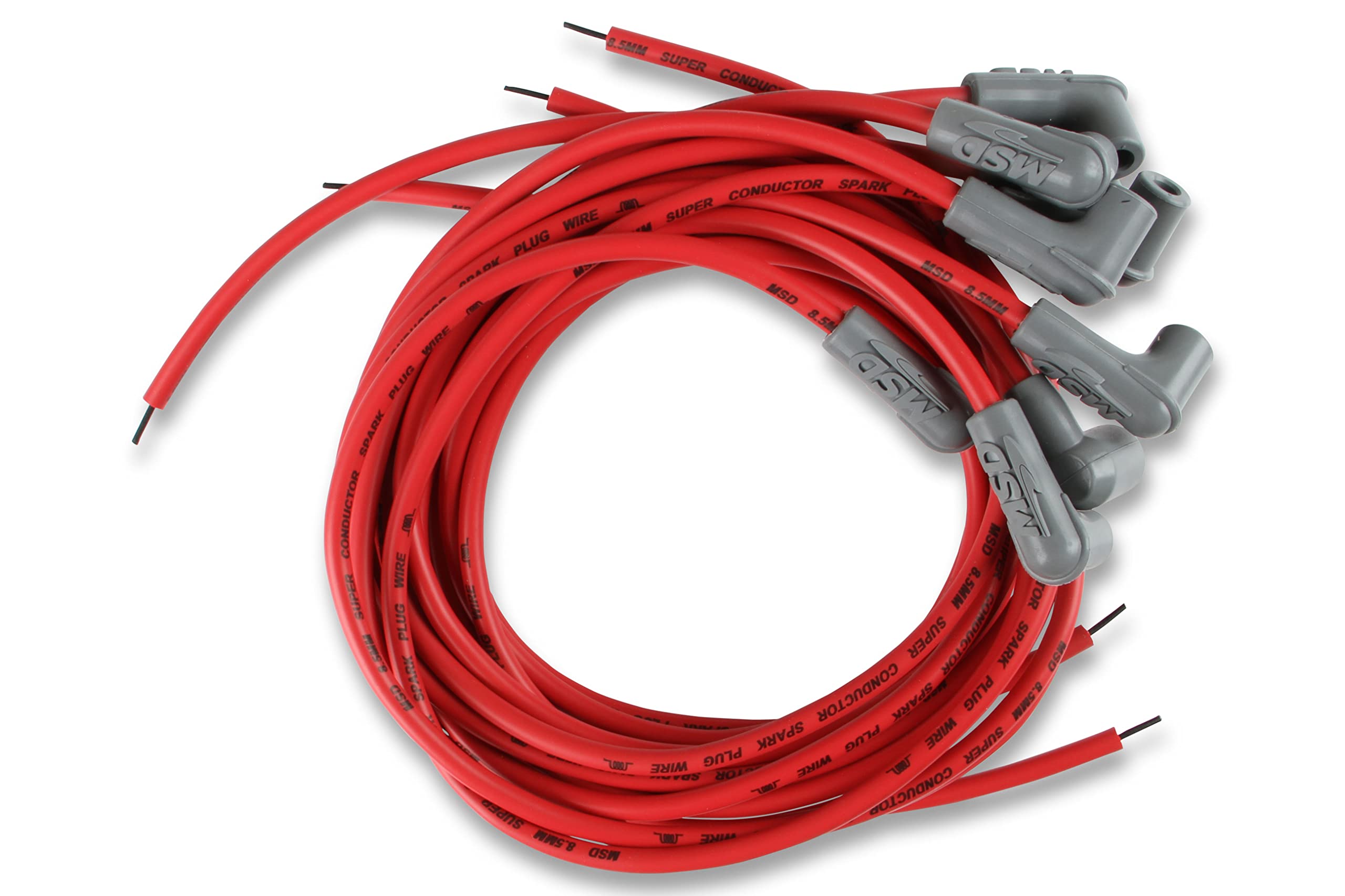 MSD Super Conductor 31239 Spark Plug Wire Set 8 Cyl 90°: Plug, Socket/HEI Cap