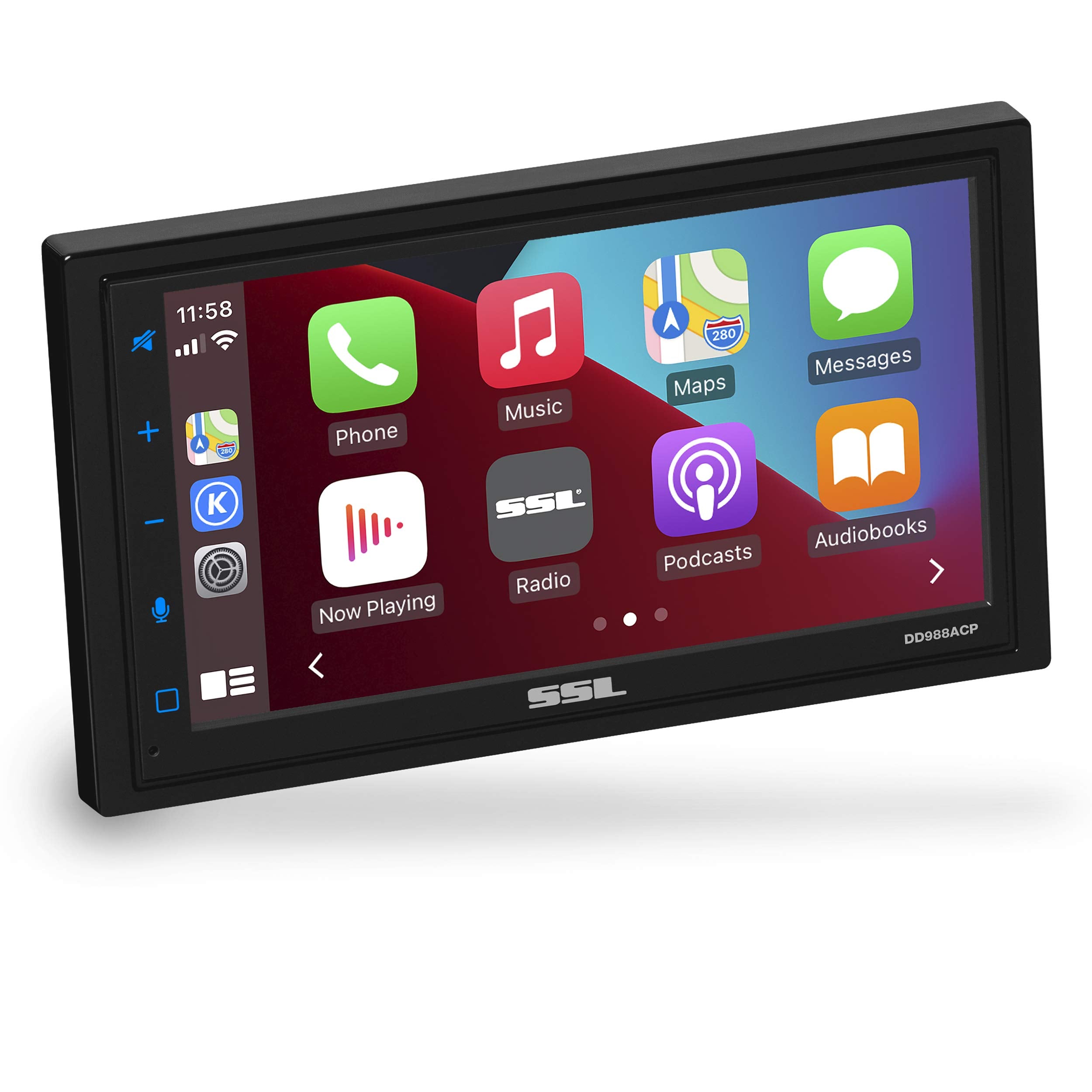 Sound Storm Laboratories Car Audio DD988ACP System - Android Auto, Double-Din with 6.75 Inch Capacitive Touchscreen, Bluetooth Audio and Calling Head Unit, No CD Player, Radio Receiver