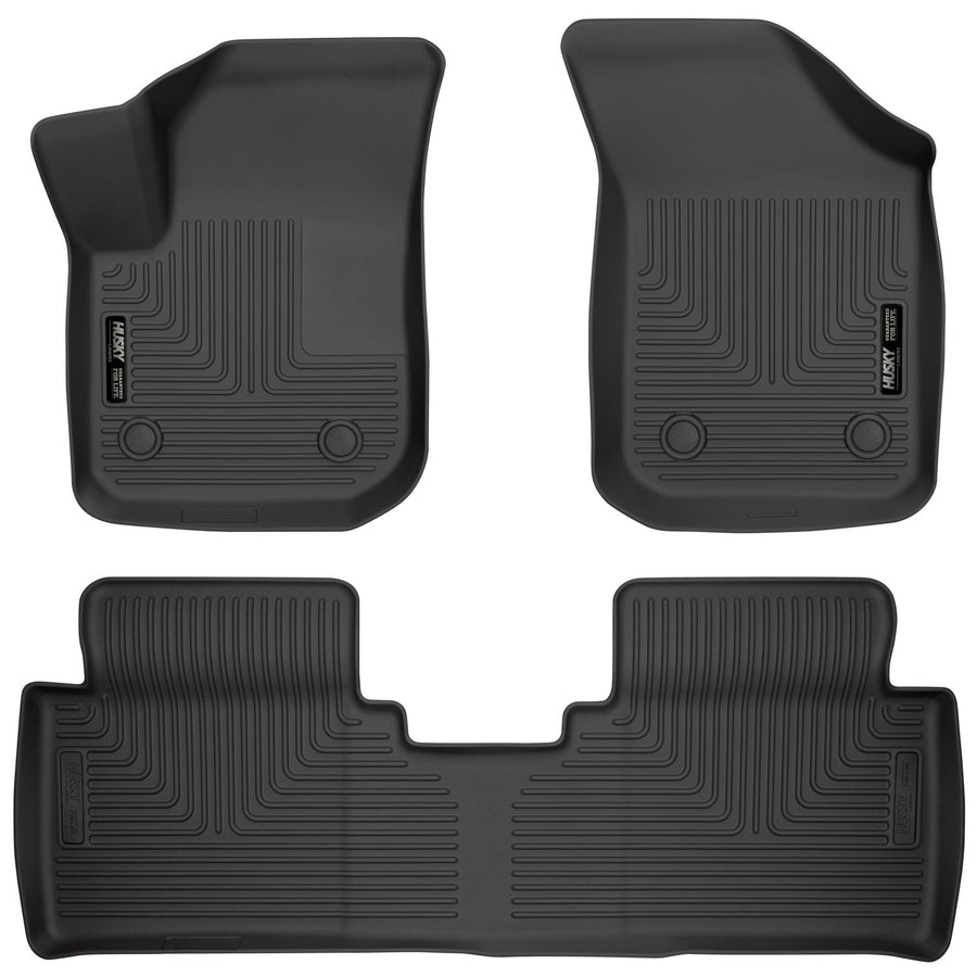 Weatherbeater Husky Liners Floor Mats | Fits 2016 - 2020 Buick Envision | Front & 2nd Row, 3-pc Black - 95111