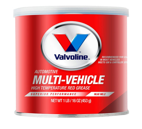 VV614 Valvoline Multi-Vehicle High Temperature Red Grease 1 LB Tub