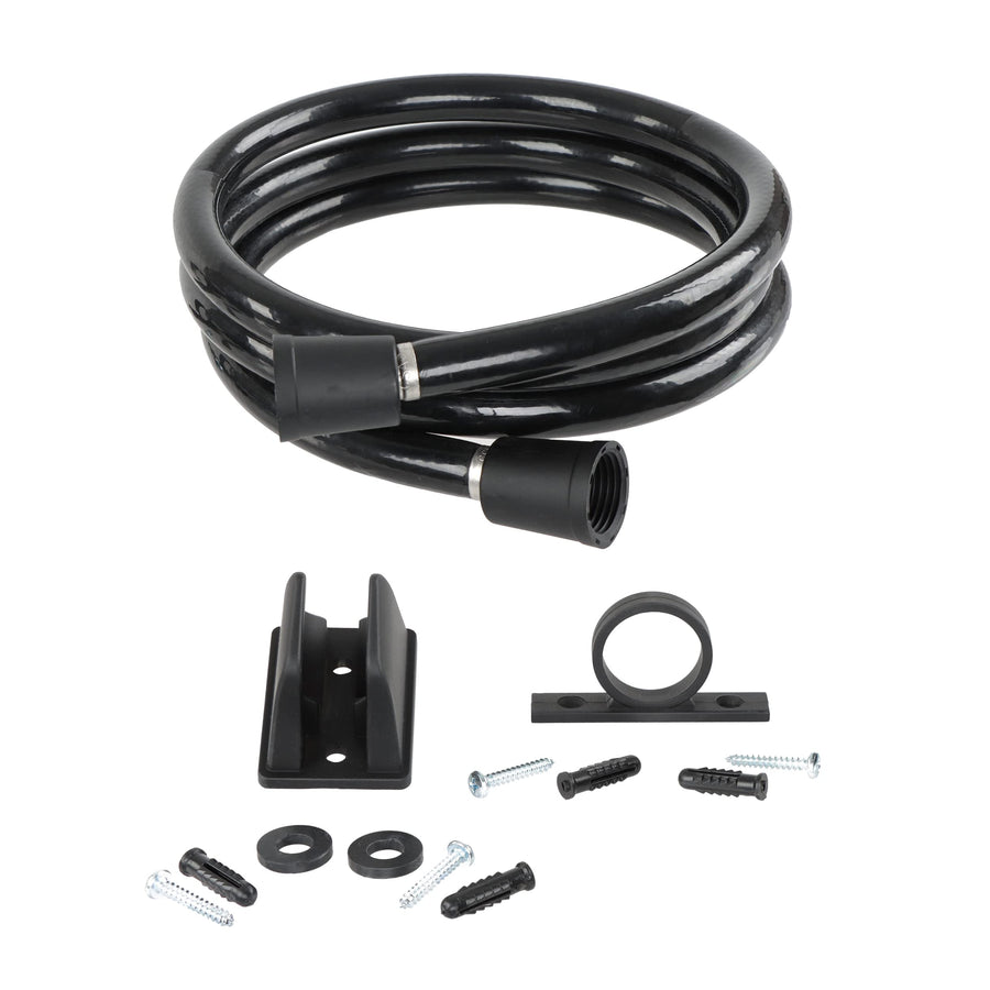 Empire RV Shower Head Hose Replacement Faucet - 60in Black Vinyl Flexible Extra Long Shower Wand Hose
