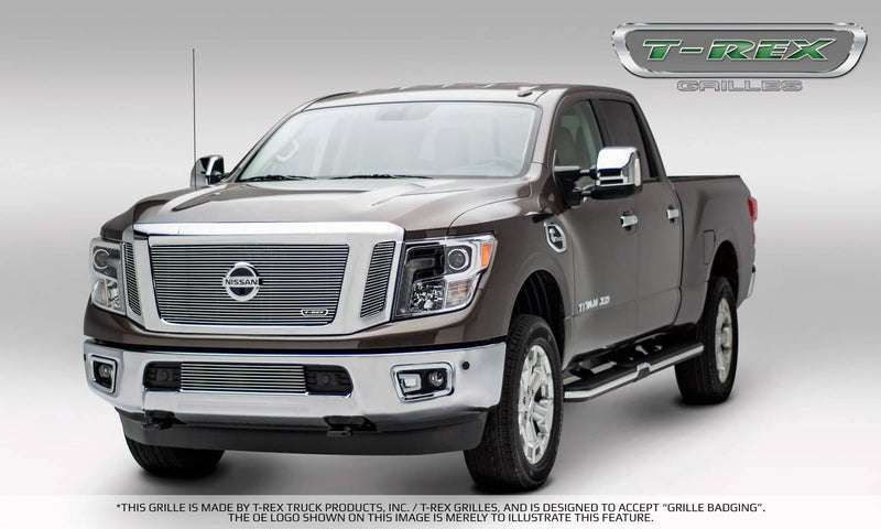2016-2019 Titan T-Rex Grilles Billet Grille, Polished, 3 Pc, Insert, Fits Vehicles with Camera - PN #20785