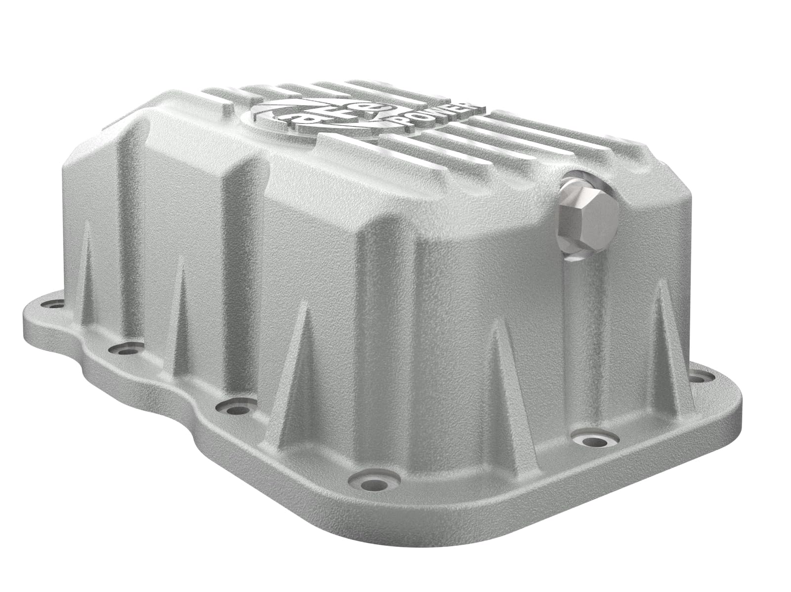 aFe Power Transmission Pan Street Series Raw w/Machined Fins Fit Jeep Wrangler (JL) 18-25 L4-2.0L (t) 46-71400A