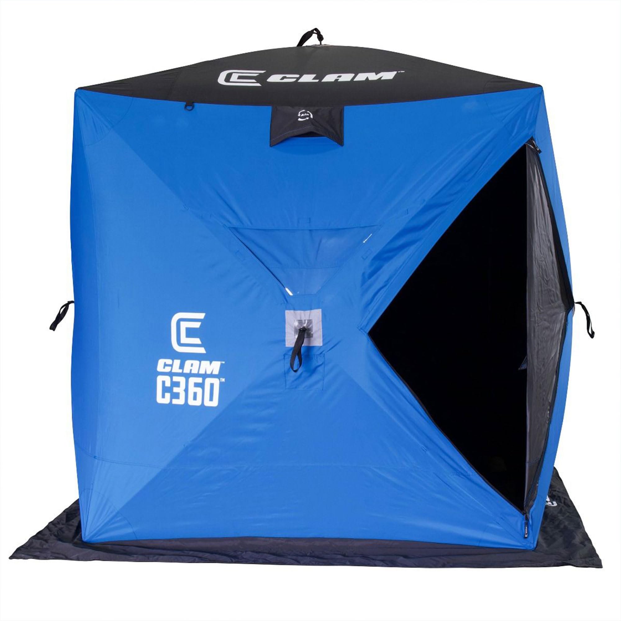 C-360 CLAM Ice Fishing Shelter - Easy Setup, Durable, Spacious 2-3 Person Tent with Anchors & Carry Bag