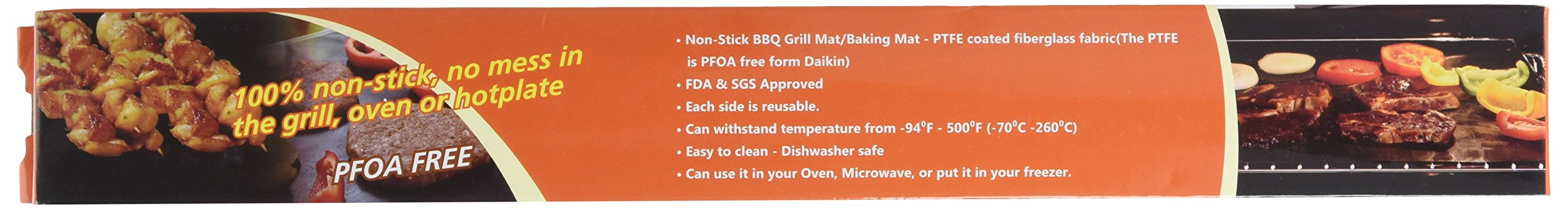Set of GoWISE USA Non-Stick Reusable Durable 2 Pcs Baking & 2 Pcs Grilling Mats - Cook Mess Free, Microwave, Oven, Freezer, & Dishwasher Safe