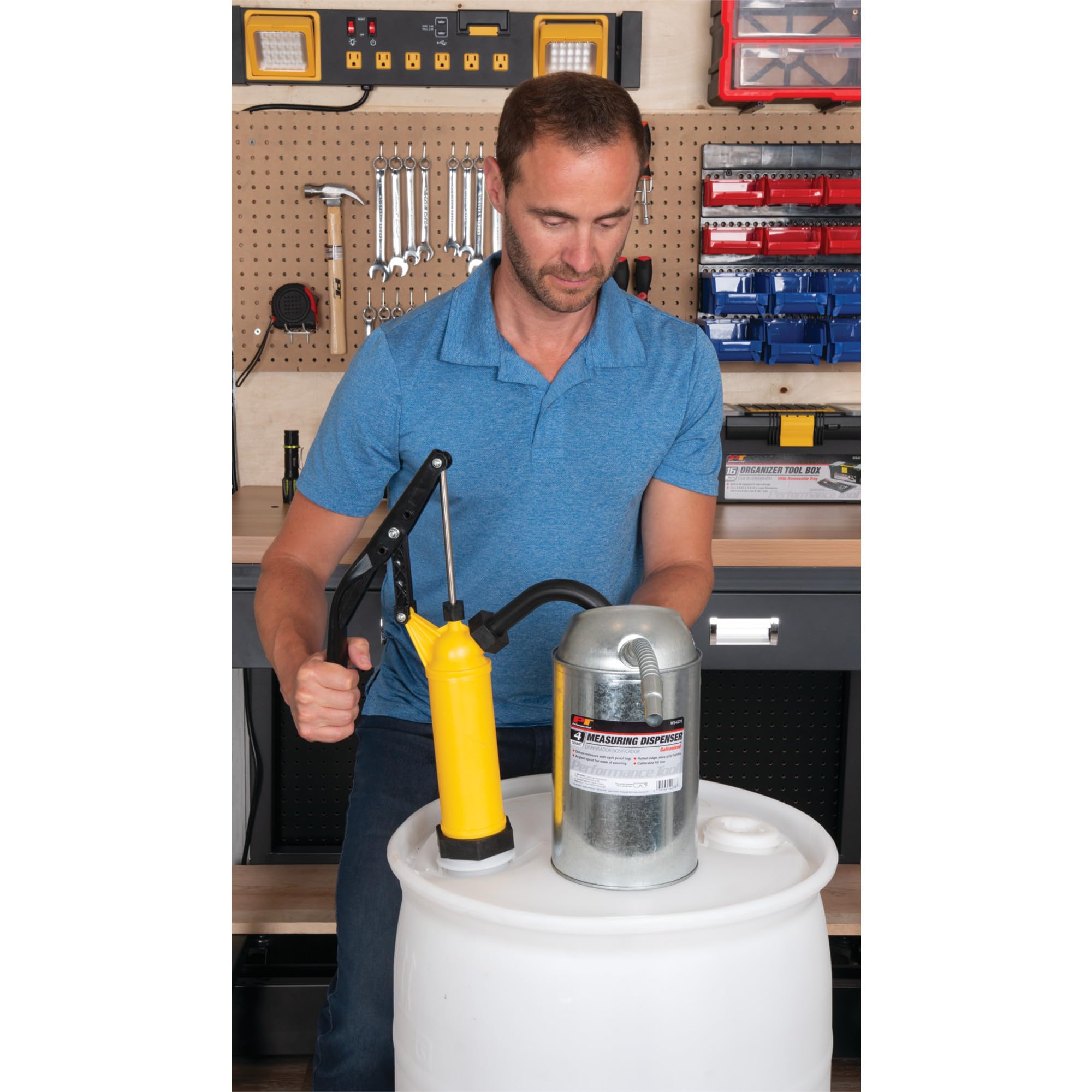 Yellow Performance Tool W54269 General Purpose Lever Action Barrel Drum Pump - Fits 15 to 55 Gallon Drums