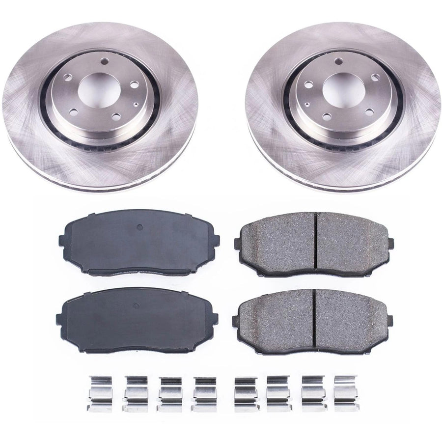Power Stop Autospecialty KOE7690 Front Replacement Brake Kit-OE Brake Rotors & Ceramic Brake Pads For Mazda CX-5 2019-2023, Mazda CX-9 2016-2023 [Model Specific]