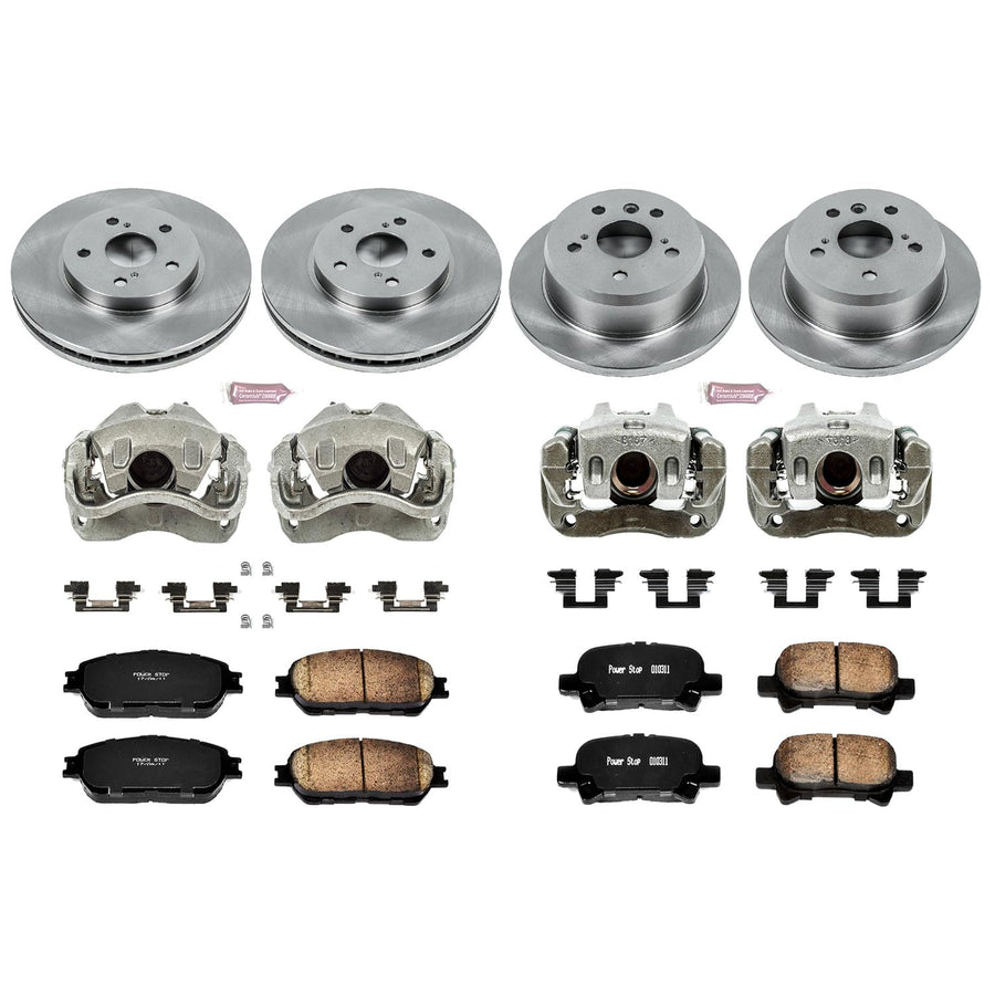 Power Stop KCOE5482 1-Click OE Replacement Brake Kit Autospecialty with Calipers For Toyota Avalon 2005-2007, Toyota Camry 2005-2006, Toyota Solara 2004-2008 [Model Specific]