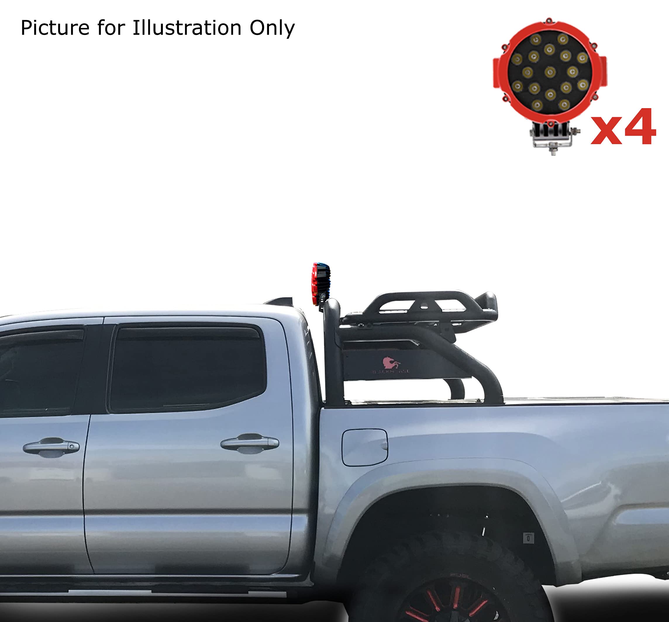 Atlas Black Horse Roll Bar Kit Compatible with 2015-2023 Toyota Tacoma-ATRB-TOTAB-PLR