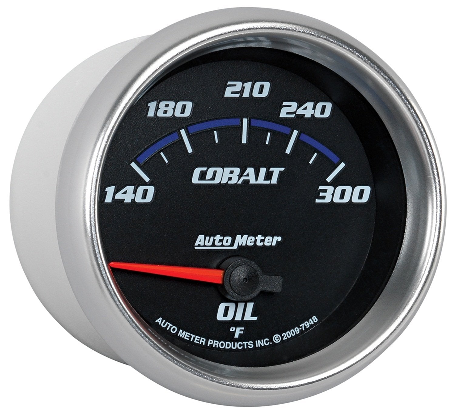 Auto Meter Cobalt 7948 2-5/8" 140-300 Degree F Short Sweep Electric Oil Temperature Gauge