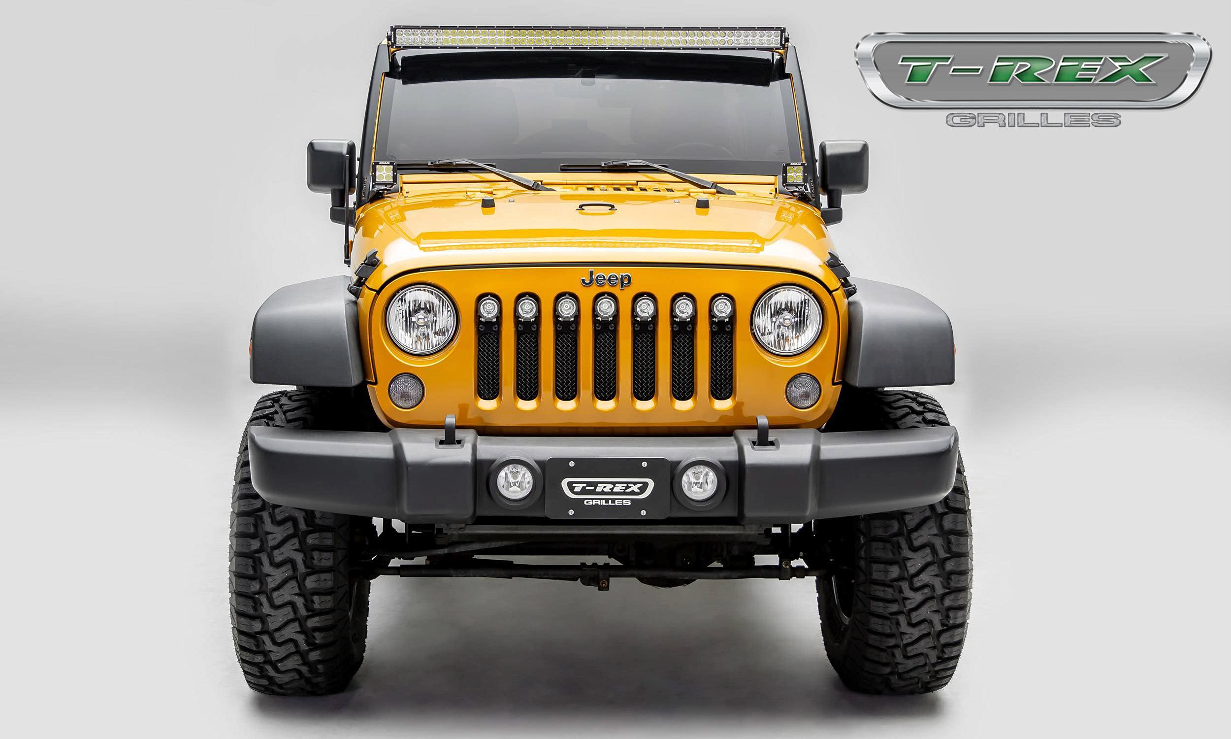 Stealth Torch Series T-Rex Grilles 6314841-BR Black Grille for Jeep Wrangler JK