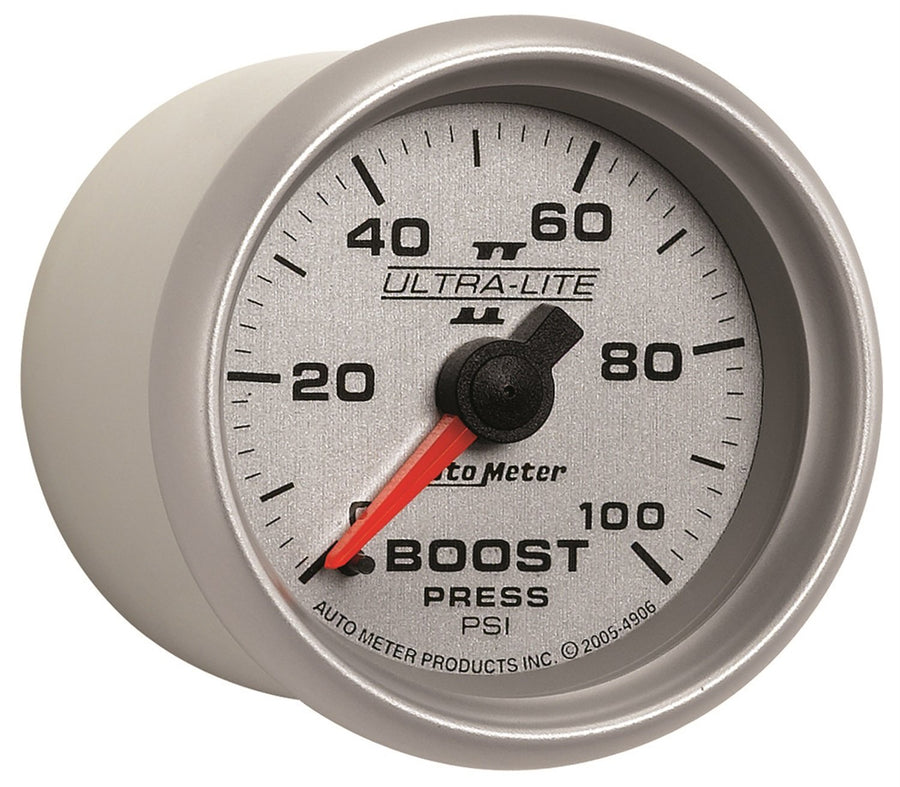 Auto Meter 2-1/16" Ultra-Lite II 0-100 PSI Mechanical Boost Gauge