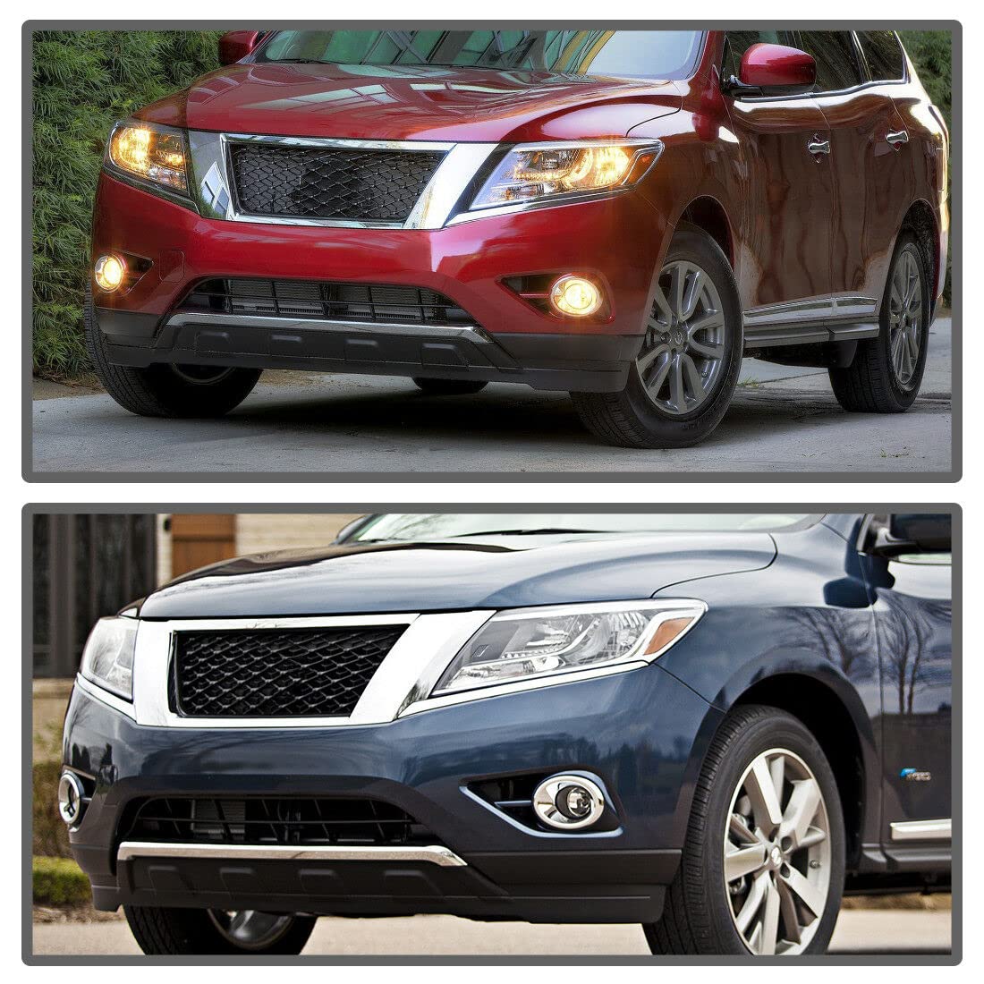 OEM Replica Black Horse Fog Light Clear Compatible with 2013-2015 Nissan Pathfinder-NS561OE