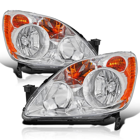 Chrome Headlights SPEC-D TUNING Compatible with 2005-2006 Honda CR-V models made in Japan only
