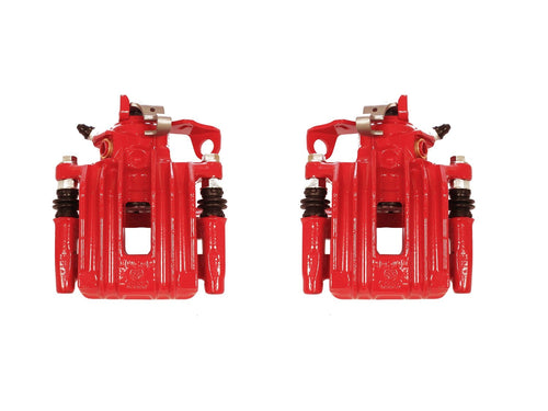 Power Stop Pair of High-Temp Red Powder Coated Rear Calipers For Audi TT 2005-2006, Volkswagen Beetle 2000-2010, Volkswagen Golf 2000-2006 [Model Specific]