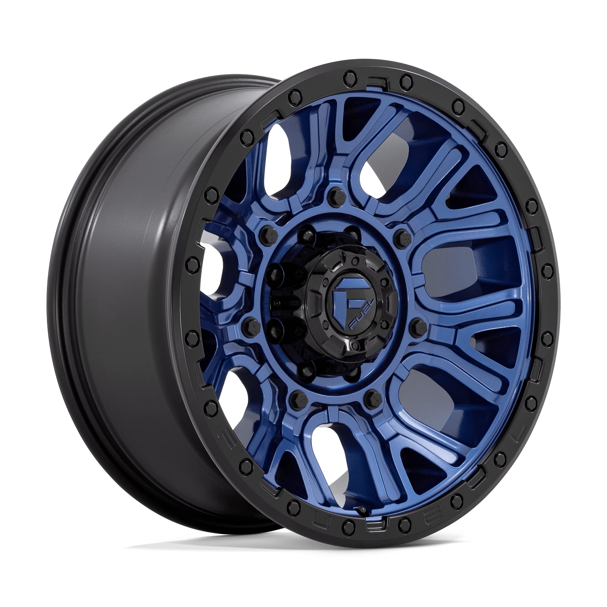 D827 TRACTION FUEL OFF-ROAD 20X9, 8X180, 5.04, 1mm DARK BLUE WITH BLACK RING - D82720901850