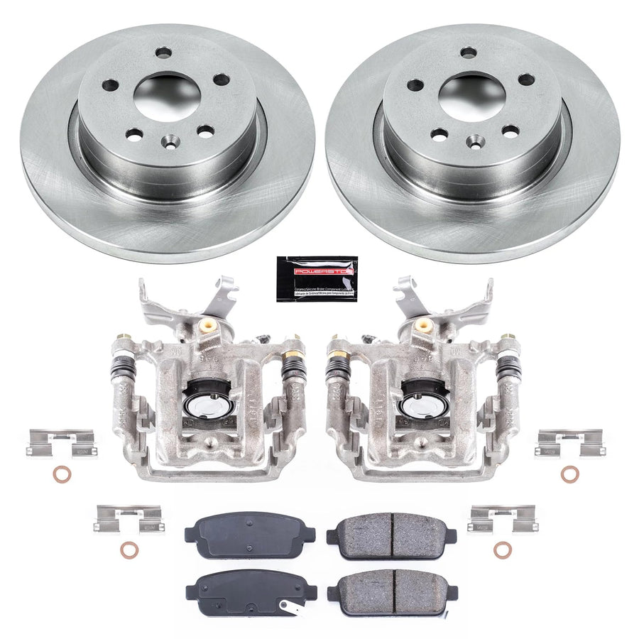Power Stop Replacement KCOE5544A Rear Brake Caliper Kit- Brake Pads, Brake Rotor & Calipers