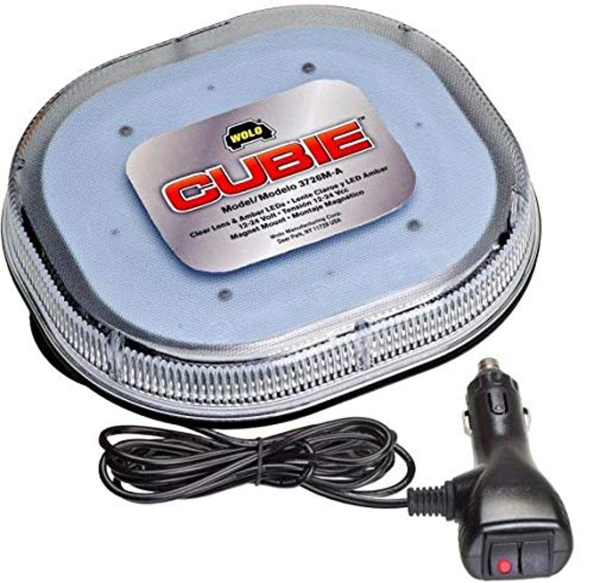 Wolo Cubie 3726M-CA Warning Light Clear Lens & Amber LEDs
