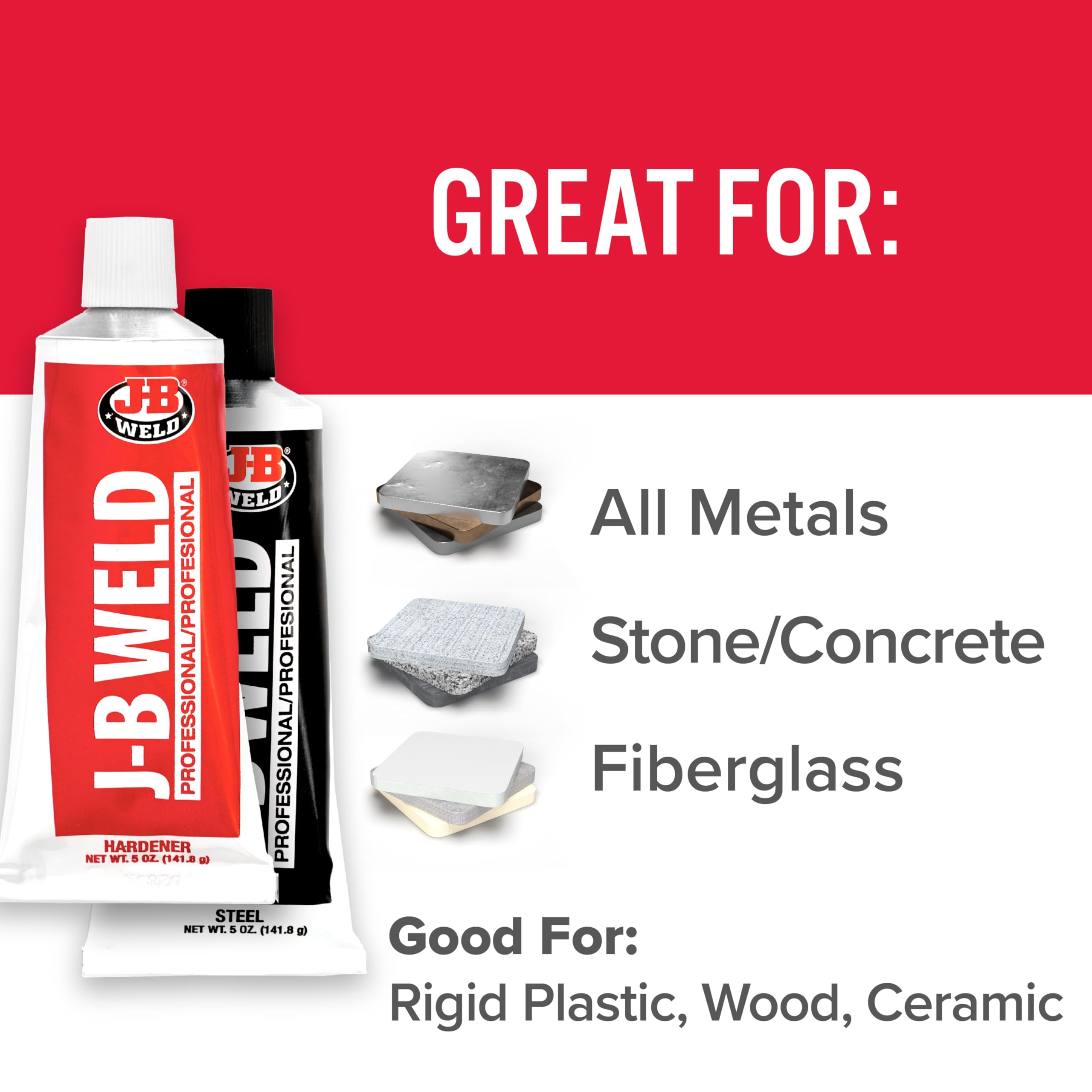 J-B Weld 8281 Steel Reinforced Professional Size Epoxy - Hardener and Pack - 10 oz