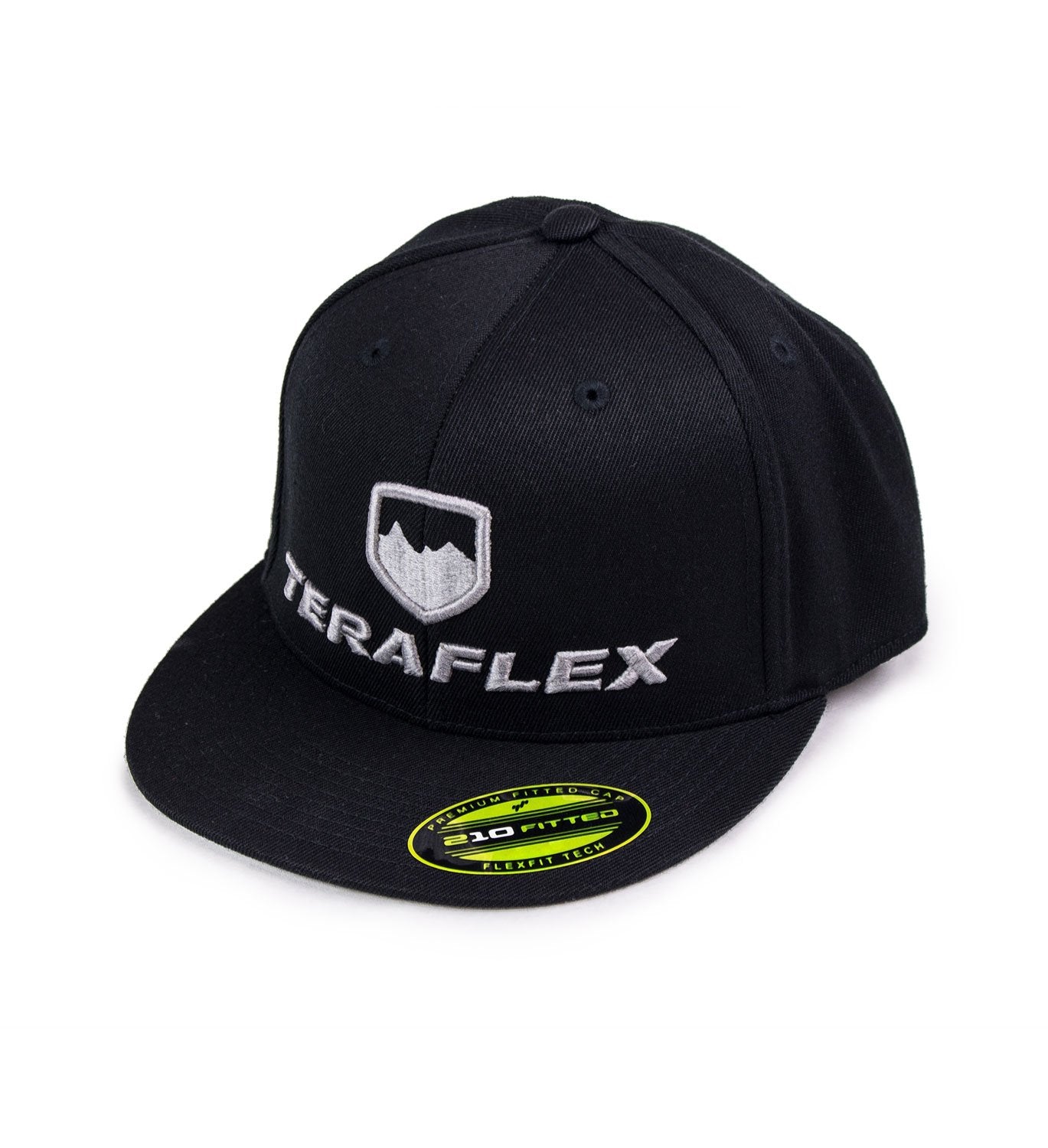 Premium Flexfit Flat Visor TeraFlex 5237020 Hat, Black - Small/Medium, 1 Pack