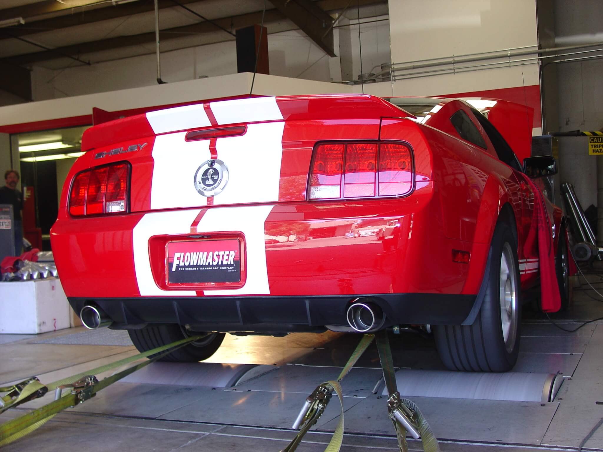 17410 Flowmaster Force II Axle-Back Exhaust Kit 2.5 Inch Aluminized Steel 4 Inch Polished 304 Stainless Steel Tips Compatible with 2005-2010 Ford Mustang GT, GT500 & California Special 4.6L 5.4L