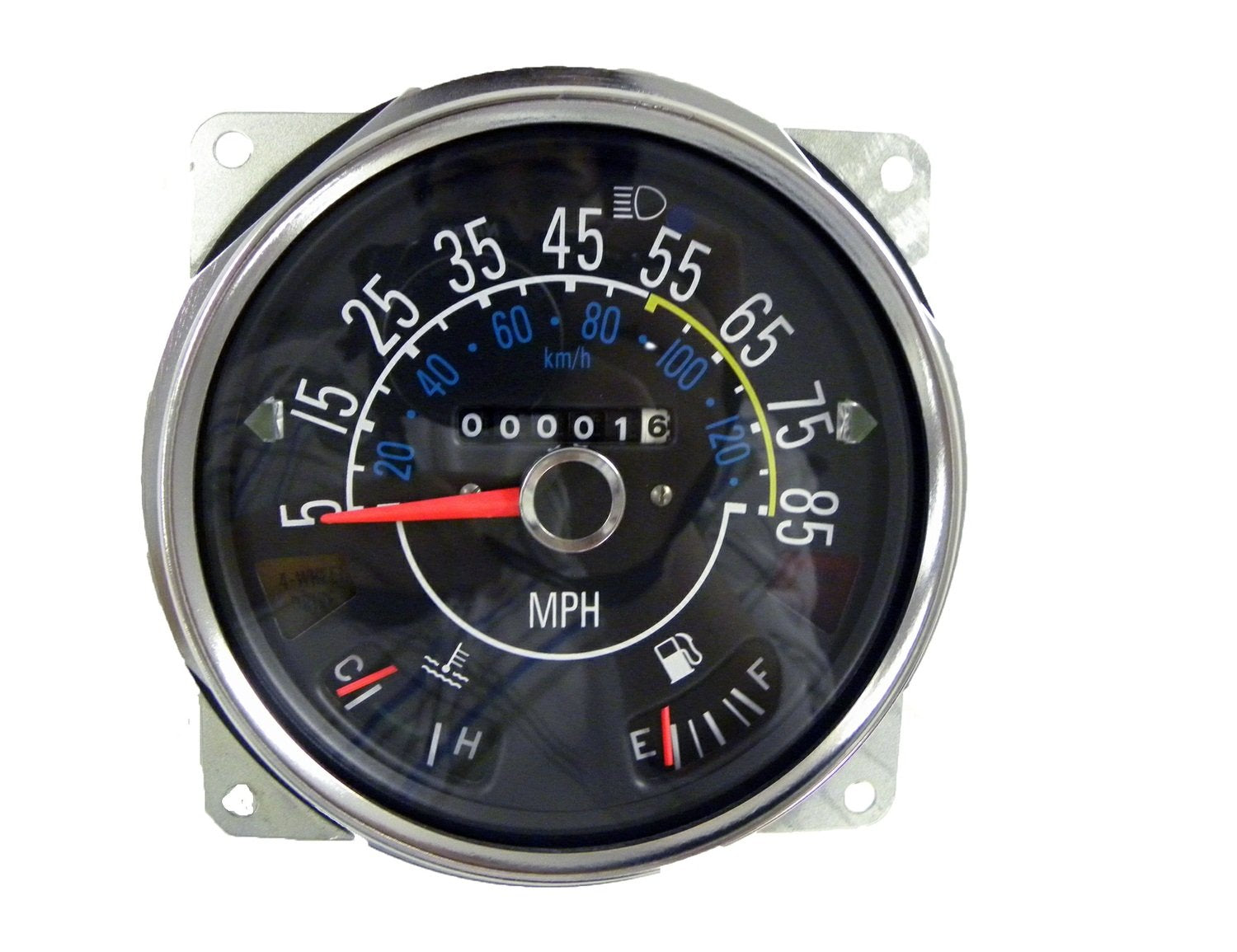 Crown Automotive Speedometer Assembly J5761110, black, white, amber