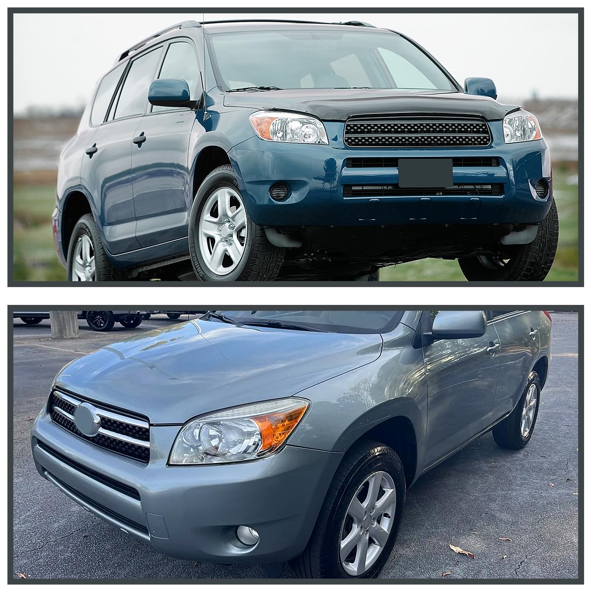 Chrome Headlights SPEC-D TUNING Compatible with 2006-2008 Toyota RAV4, Left + Right Pair Headlamps Assembly