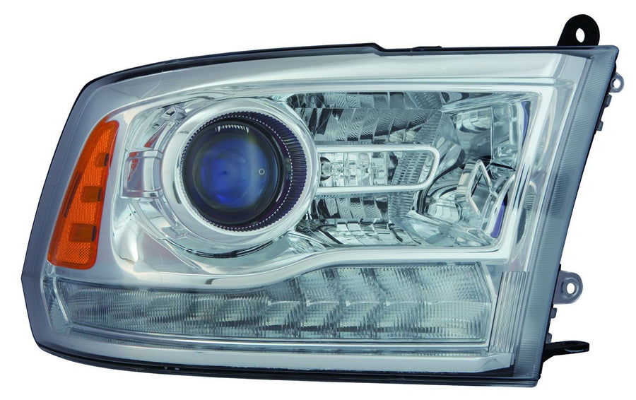 For Dodge Ram 1500 Pickup DEPO-334-1137R-AS1 Headlight Assembly Laramie Longhorn Projector Type Chrome RH Side 68093216AC CH2503244