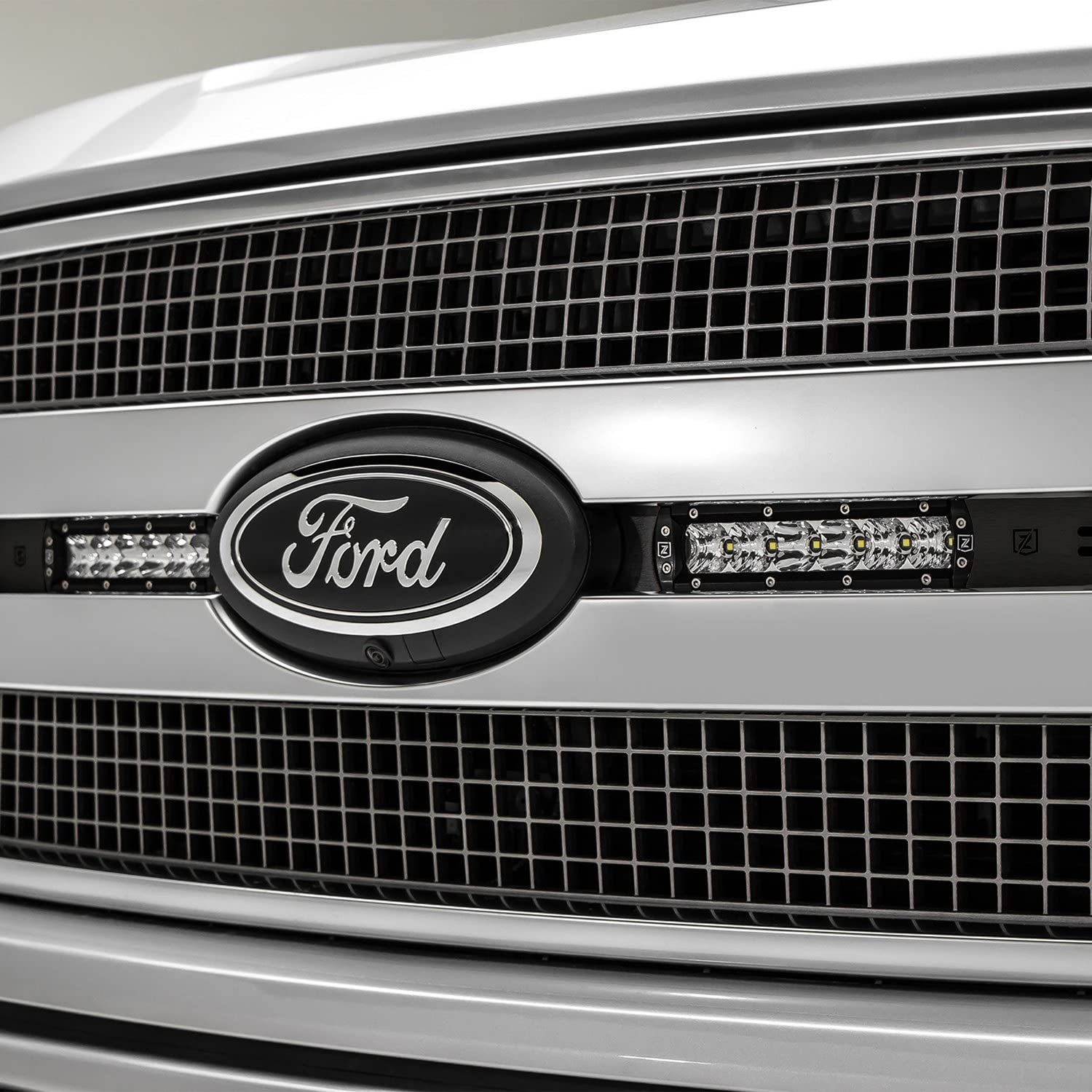ZROADZ Ford F-150 2018-2019 Platinum OEM Grille LED Kit, Incl. (2) 6 Inch LED Straight Single Row Slim Light Bars - PN #z415581-KIT