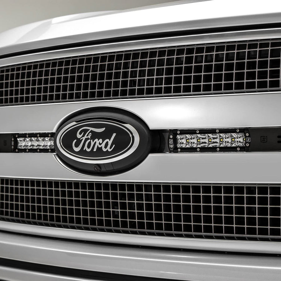 ZROADZ Ford F-150 2018-2019 Platinum OEM Grille LED Kit, Incl. (2) 6 Inch LED Straight Single Row Slim Light Bars - PN #z415581-KIT