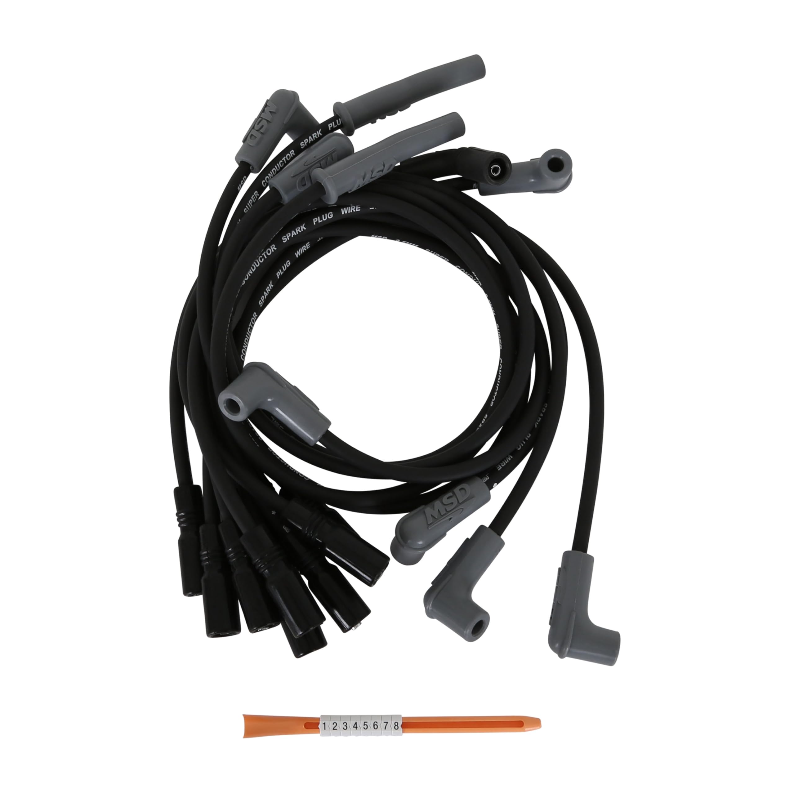 Super Conductor MSD 32173 Spark Plug Wire Set, Black