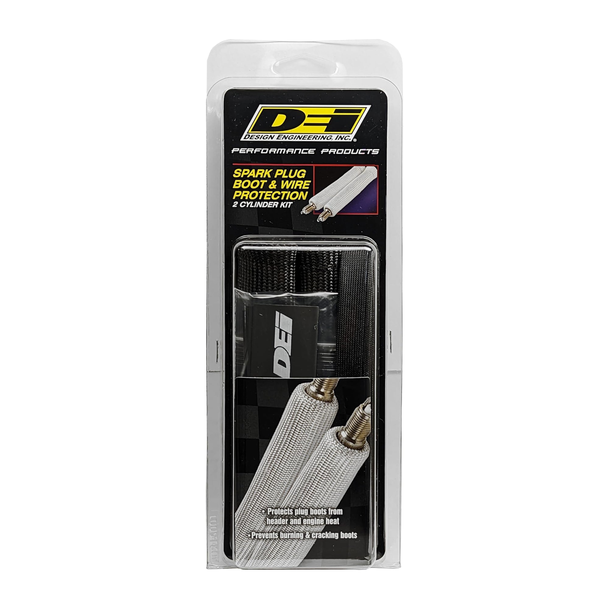 Design Engineering Protect-A-Boot and Wire Black 2-Cylinder Kit for Spark Plug Boot and Wire Protection 010711