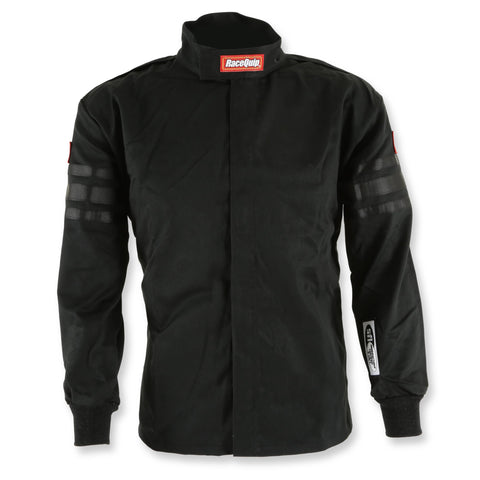 RaceQuip Fire Suit Jacket Racing Driver Single Layer SFI 3.2A/ 1 Black Junior Large 1969995