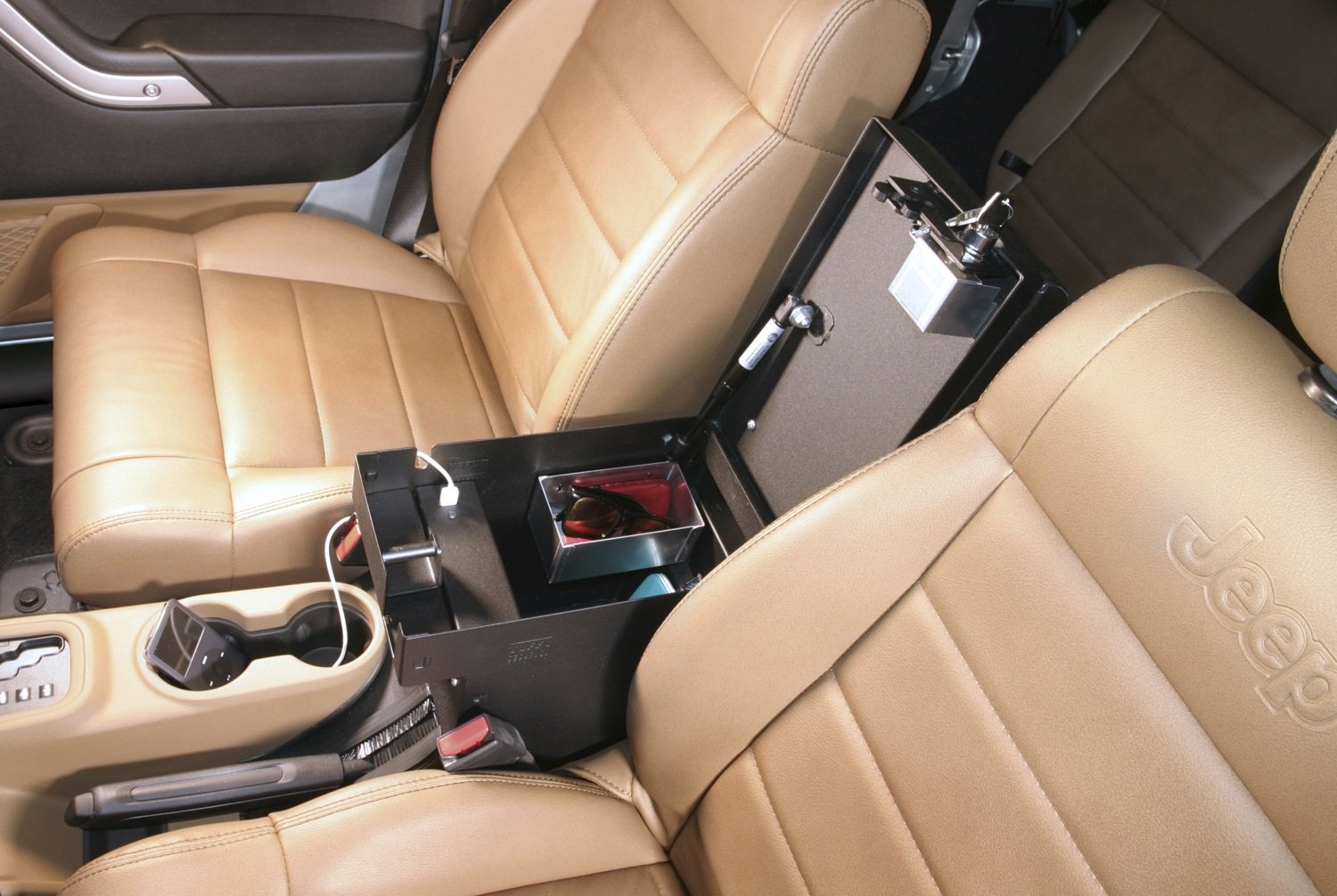 Center Console Tuffy Security Products | Series II Rear Half for Jeep Wrangler JK | 2011-2018