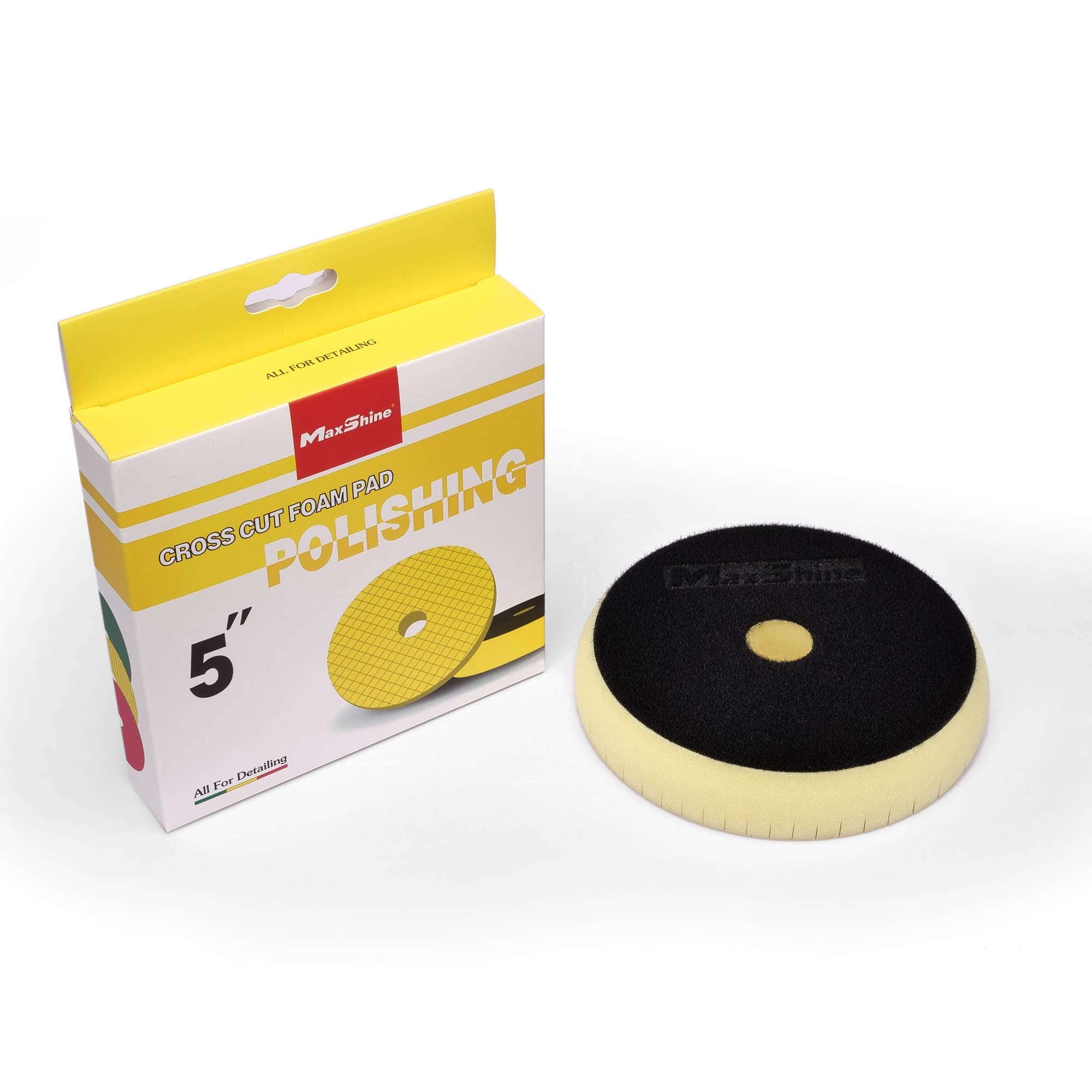 5" Maxshine Universal Cross Cut Polishing Foam Pad for Polishing – Hook & Loop – Compatible with DA & Rotary Polishers – Cross Cut Design for Heat Management & Compound Efficiency
